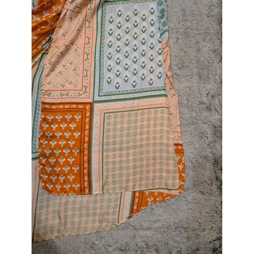 Cato Patchwork Floral Duster Lightweight Multicol… - image 6